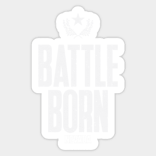 Battle Born Nevada Stage Flag Motto Inspirational Sticker